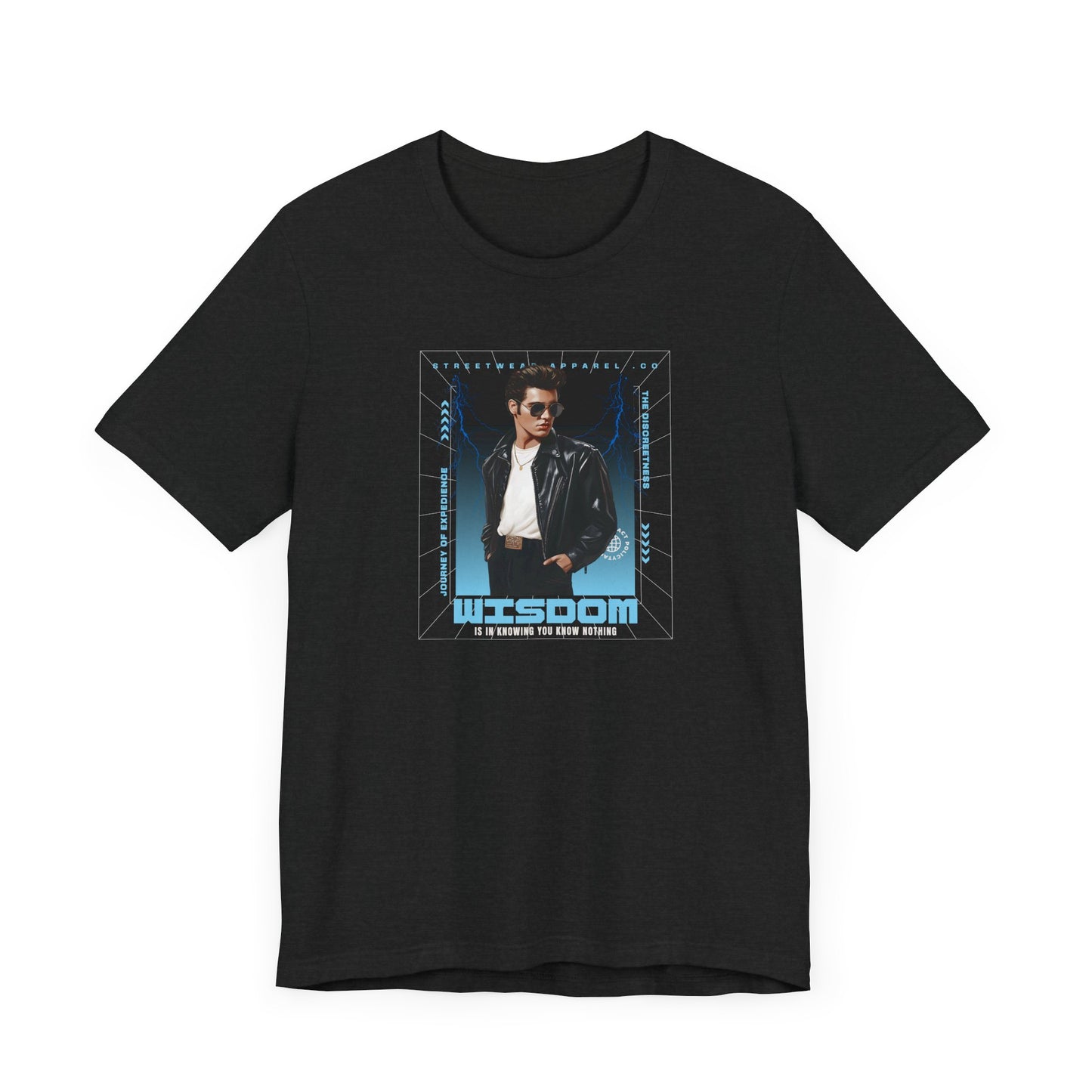 Wisdom Elvis Style Tee, Vintage Graphic T-Shirt, Unisex Jersey Short Sleeve, Retro Music Fan Gift, Classic Rock Band Top, Hipster Fashion