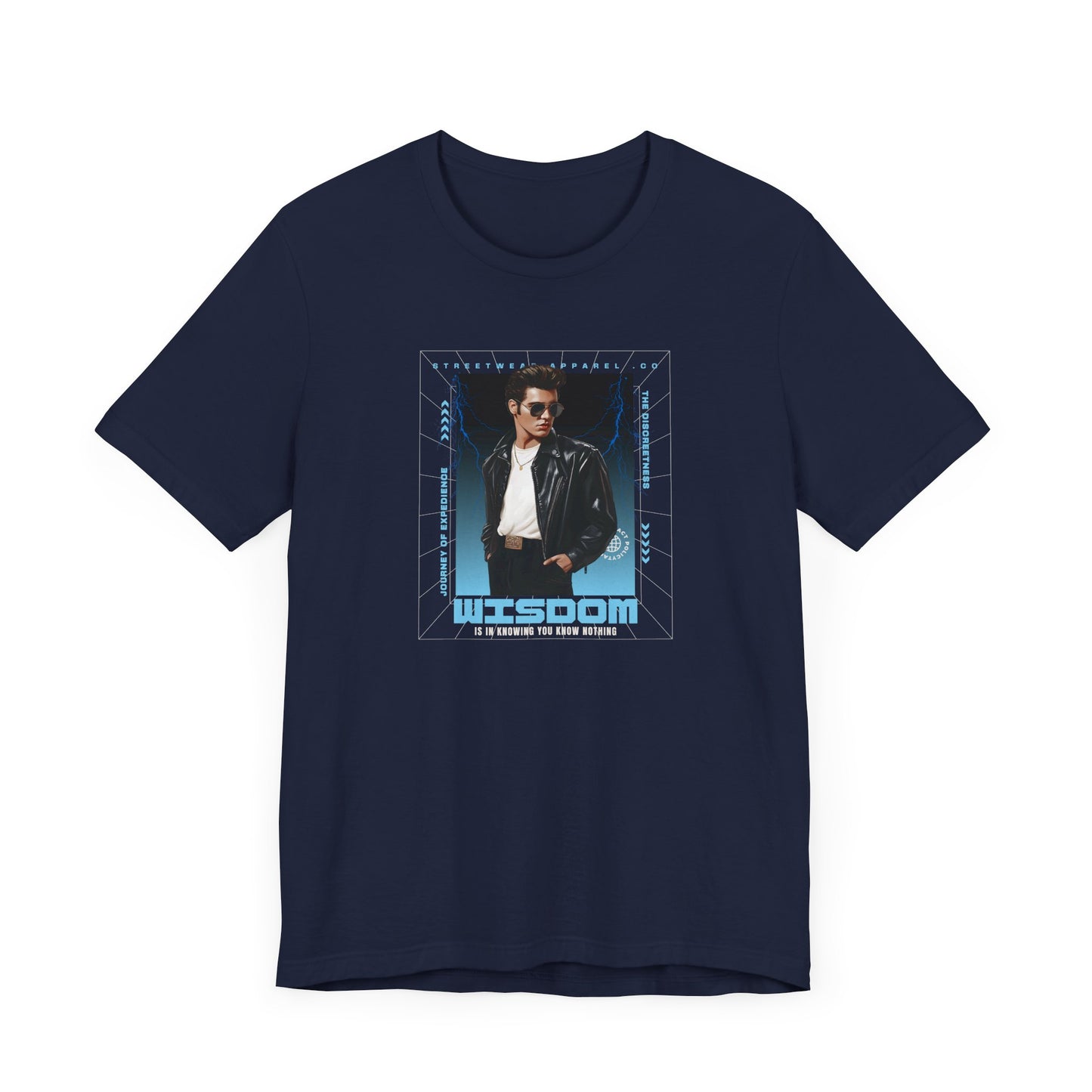 Wisdom Elvis Style Tee, Vintage Graphic T-Shirt, Unisex Jersey Short Sleeve, Retro Music Fan Gift, Classic Rock Band Top, Hipster Fashion